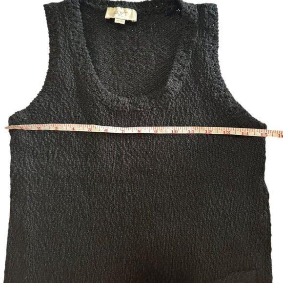 Ann Taylor LOFT Knit Sweater Tank Top Sleeveless Black V-Neck Size XS​​​ - Picture 4 of 8